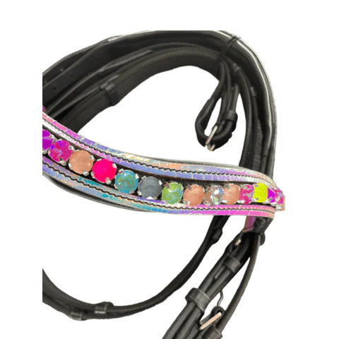 EDC Holographic Bridle Neon