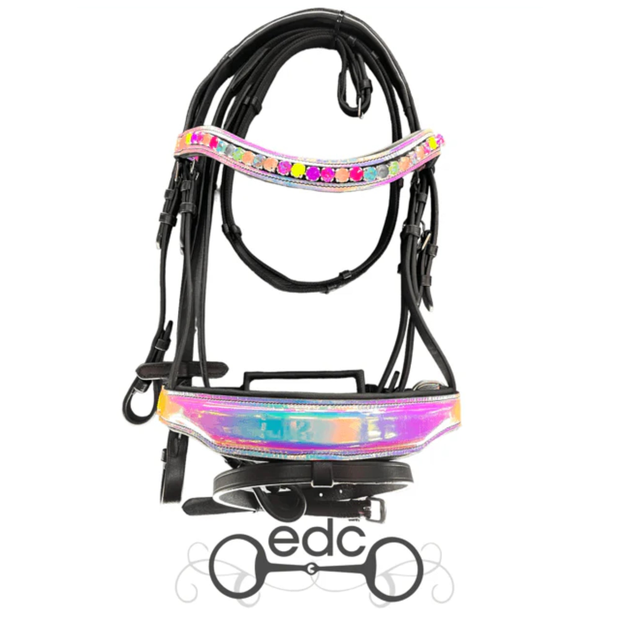 EDC Holographic Bridle Neon