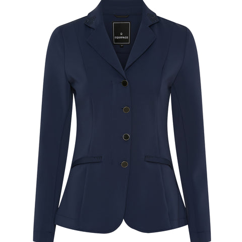 EQ Monroe Competition Jacket elegant stretch equestrian show jacket with rhinestone collar detail