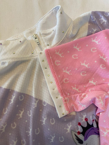 Equestrian Princess Bling Collar Show Shirt 