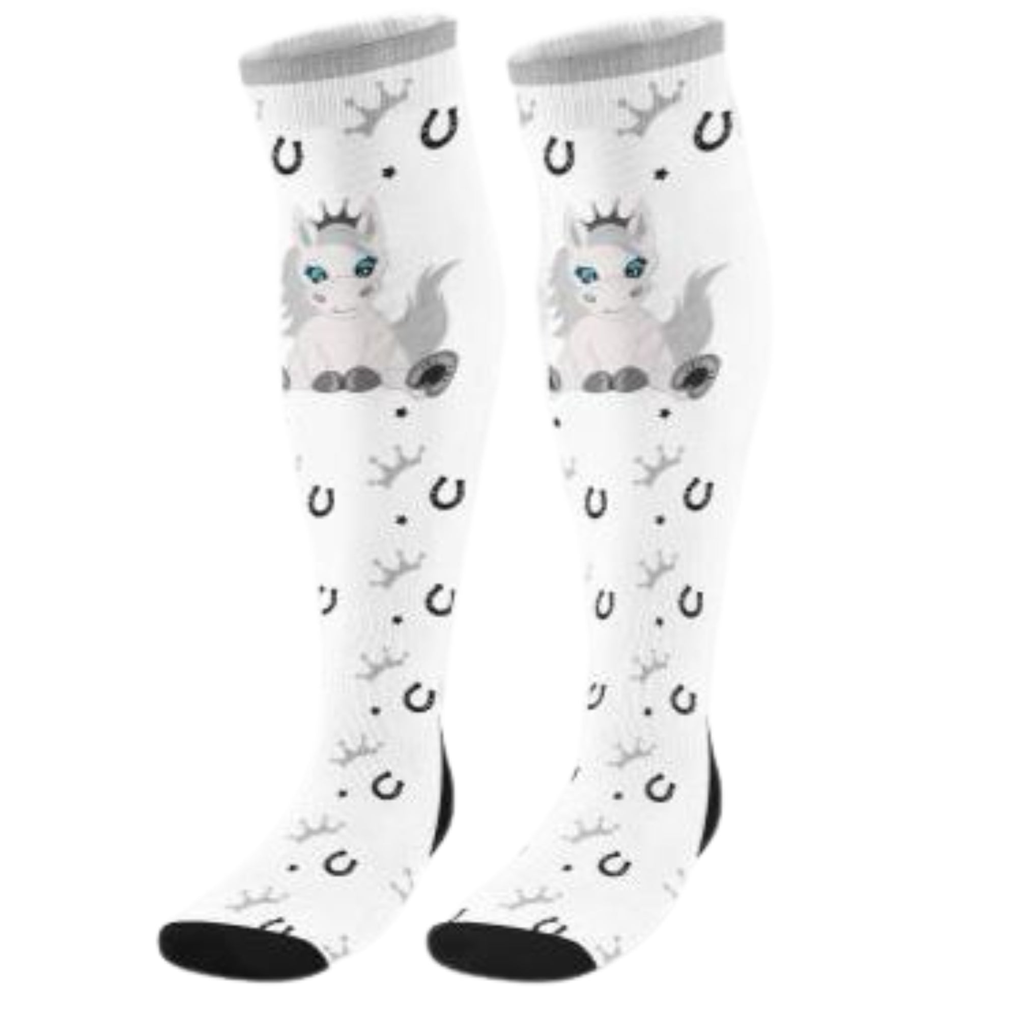 Equestrian Princess Couture Socks Grey