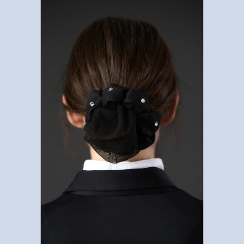 Equipage Astrid Hair Net With Fabric Decoration And Sequin Detail
