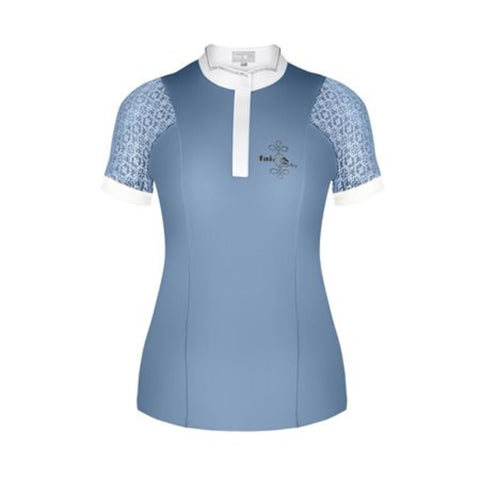 Fair Play Adrienne Short Sleeve Show Shirt Misty Blue