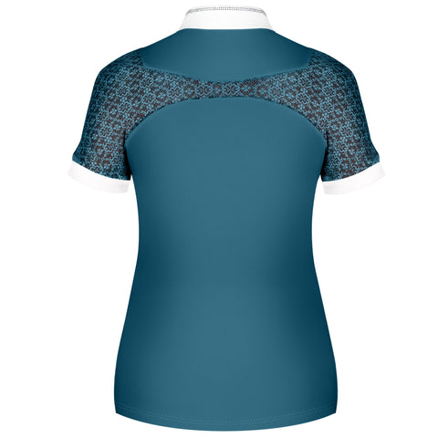 Fair Play Adrienne Short Sleeve Show Shirt Nile Blue