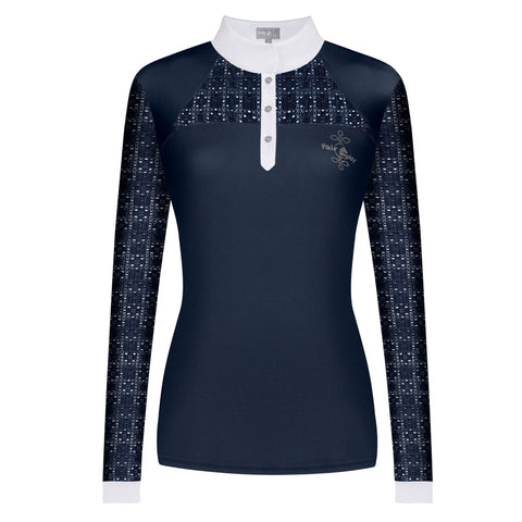 Fair Play Aiko Long Sleeve Competition Shirt Navy