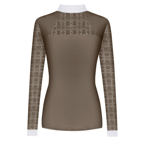 Fair Play Aiko Long Sleeve Competition Shirt Taupe Grey