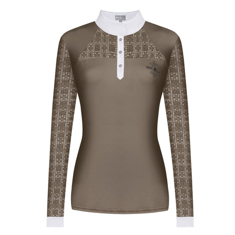 Fair Play Aiko Long Sleeve Competition Shirt Taupe Grey