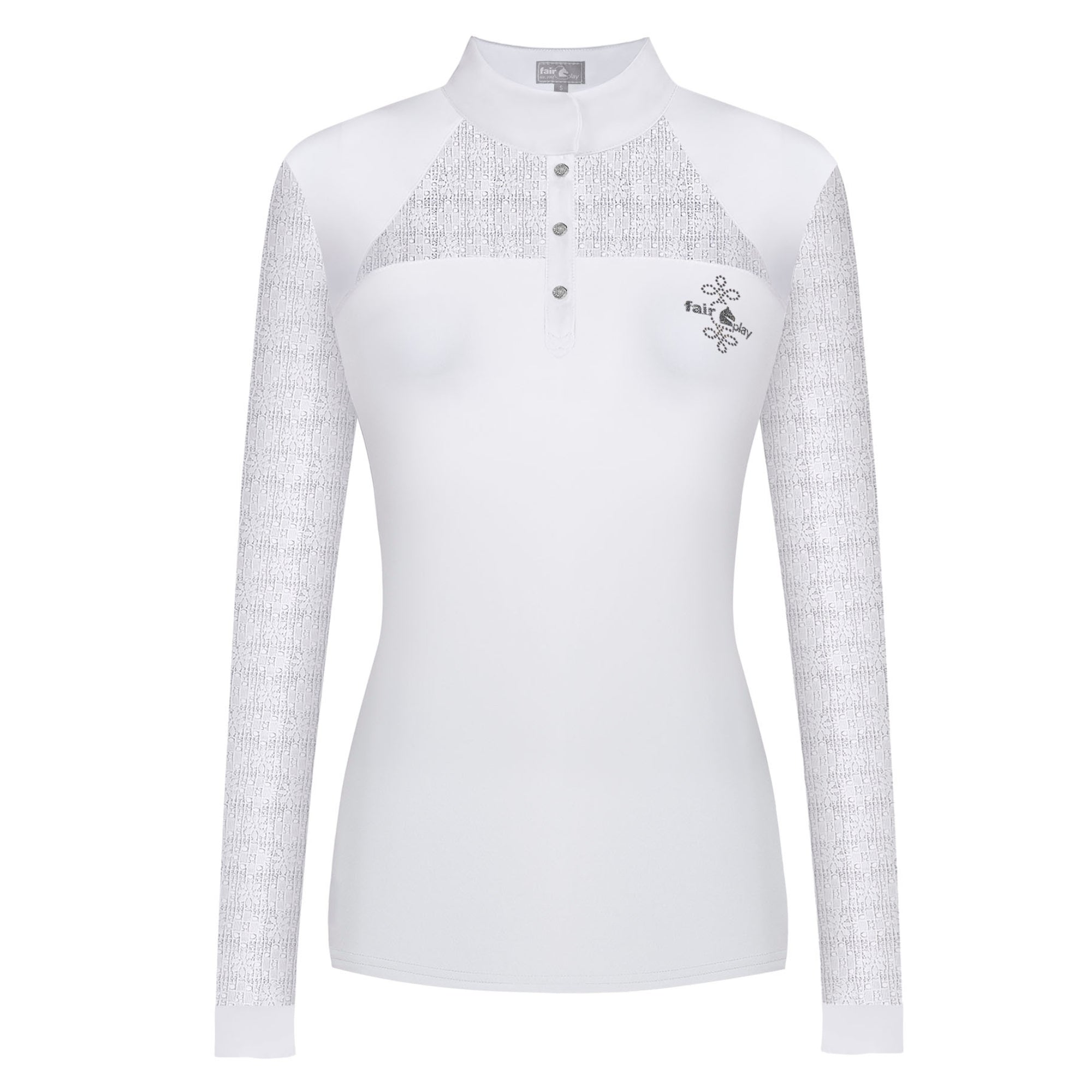 Fair Play Aiko Long Sleeve Competition Shirt White