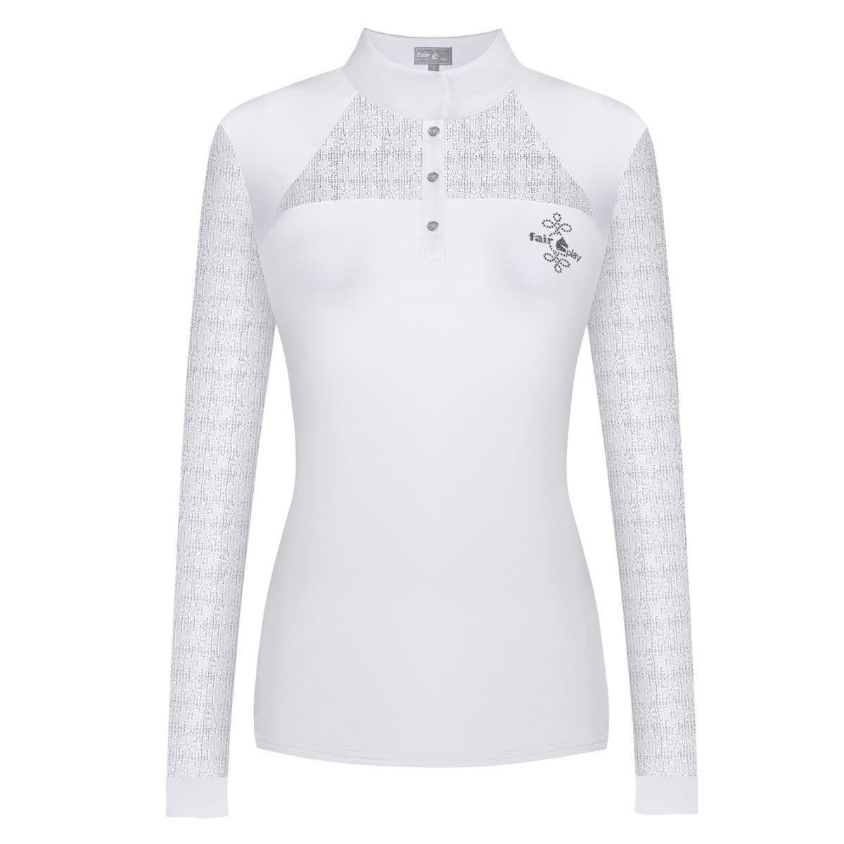 Fair Play Aiko Long Sleeve Competition Shirt White