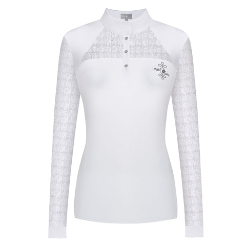 Fair Play Aiko Long Sleeve Competition Shirt White