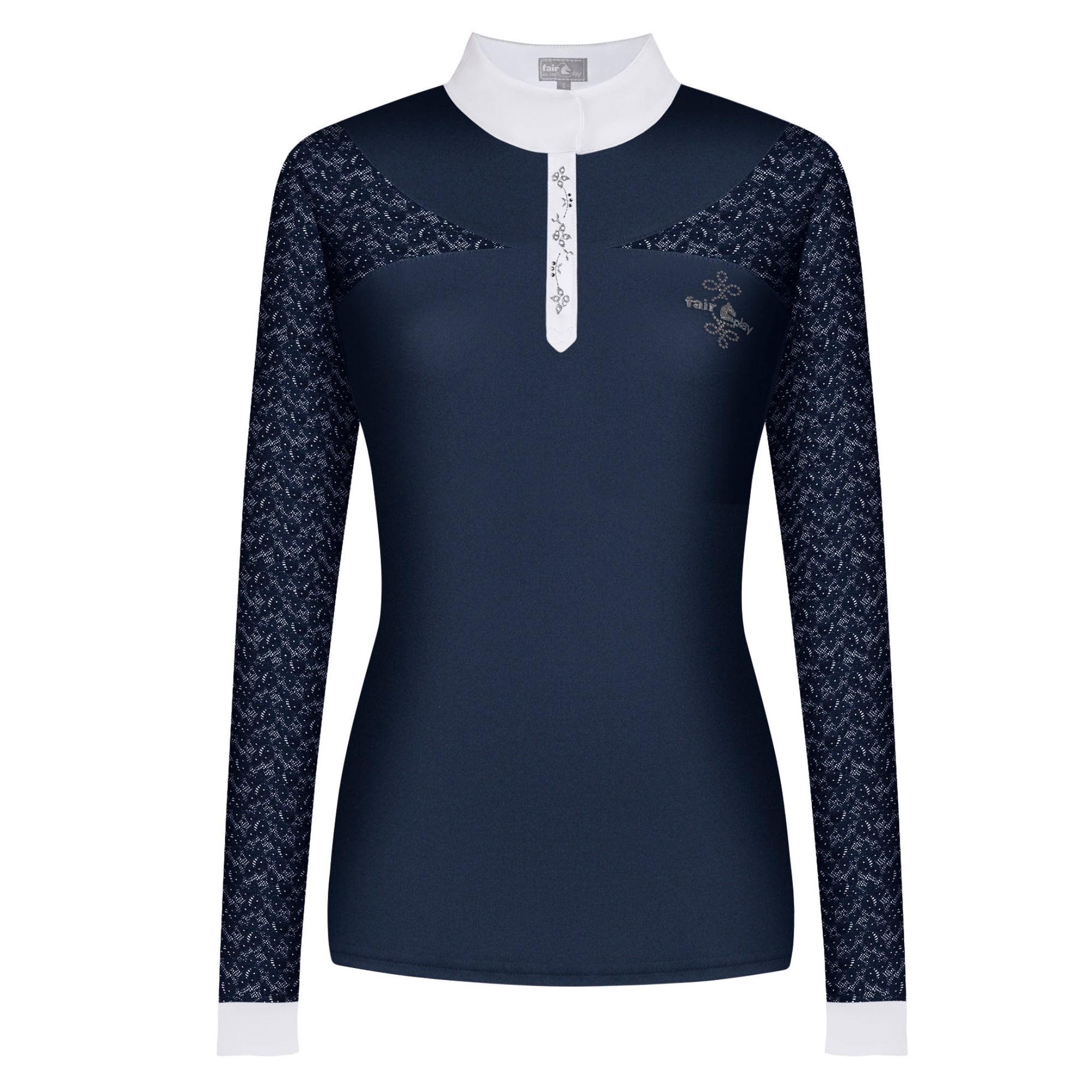 Fair Play Alexis Long Sleeve Competition Shirt Navy