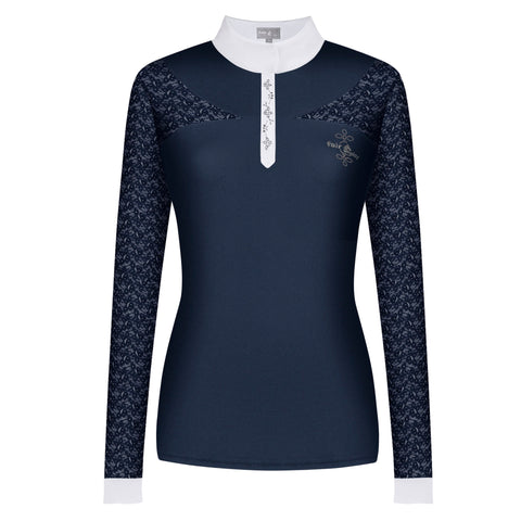 Fair Play Alexis Long Sleeve Competition Shirt Navy
