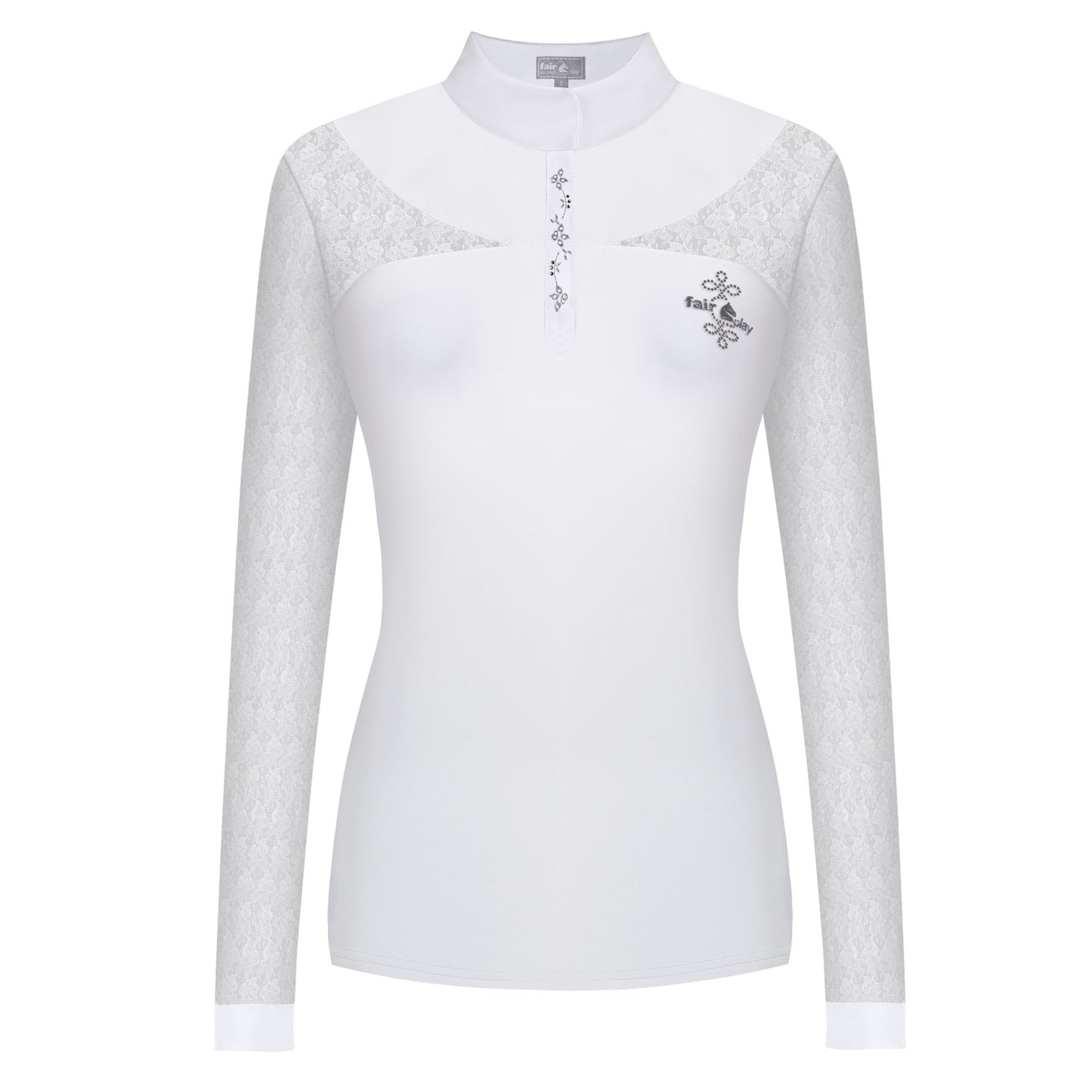 Fair Play Alexis Long Sleeve Competition Shirt White
