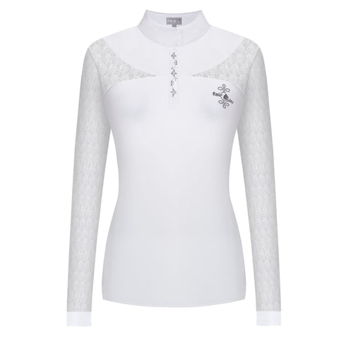 Fair Play Alexis Long Sleeve Competition Shirt White