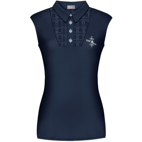 Fair Play Alina Sleeveless Polo Shirt Navy