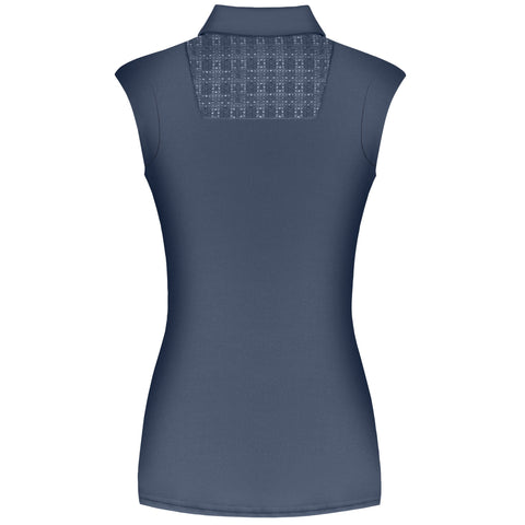 Fair Play Alina Sleeveless Polo Shirt Steel Blue