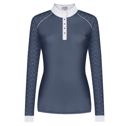 Fair Play Anita Long Sleeve Competition Shirt Steel Blue
