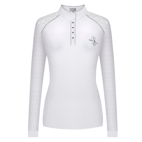 Fair Play Anita Long Sleeve Competition Shirt White