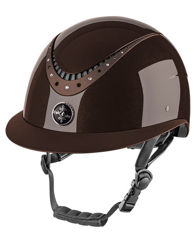 Fair Play Apoleus Shiny Riding Helmet Brown