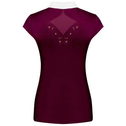 Fair Play Cathrine Sleeveless Competition Shirt Burgandy