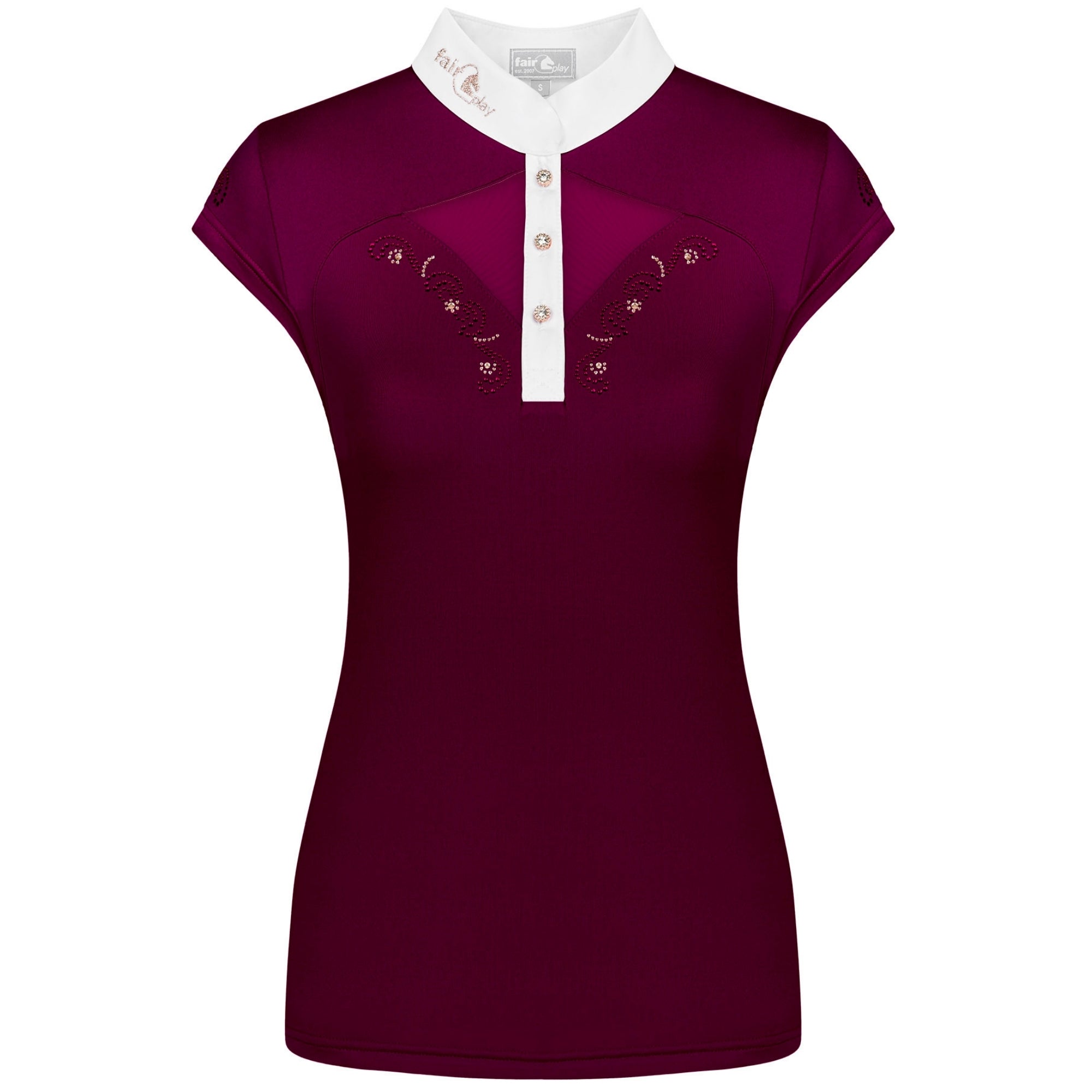 Fair Play Cathrine Sleeveless Competition Shirt Burgandy