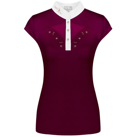 Fair Play Cathrine Sleeveless Competition Shirt Burgandy