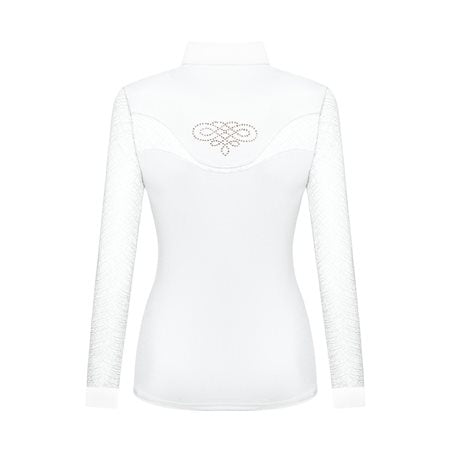 Fair Play Cecile Rosegold Long Sleeve Show Shirt White