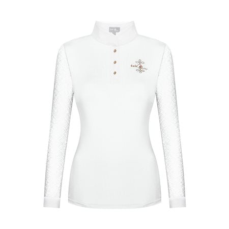 Fair Play Cecile Rosegold Long Sleeve Show Shirt White
