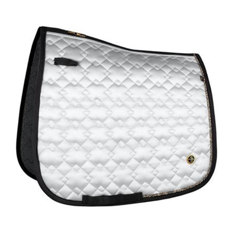 Fair Play Hematite Dressage Saddle Pad White