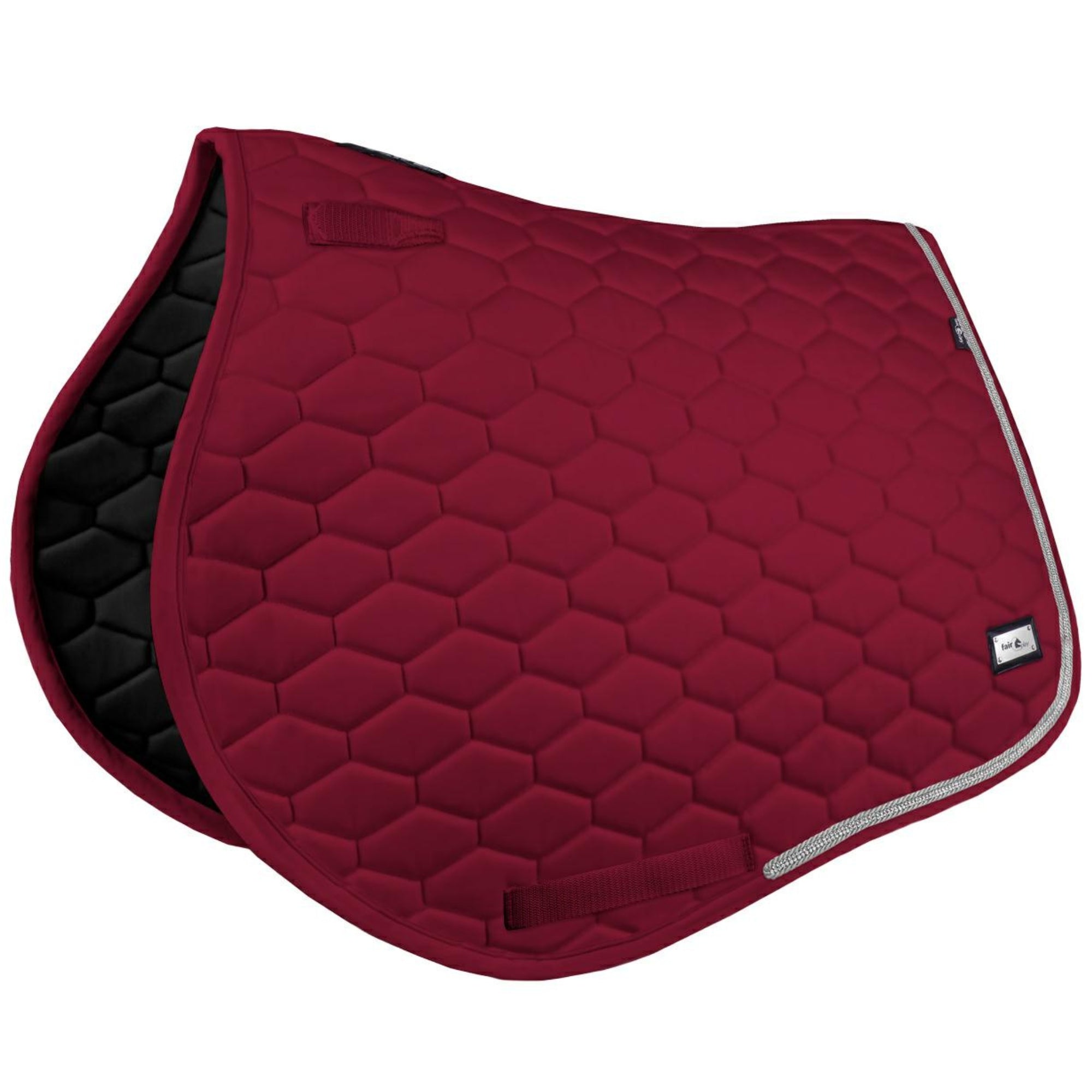 Fair Play Hexagon Crystal Saddle Pad Burgandy