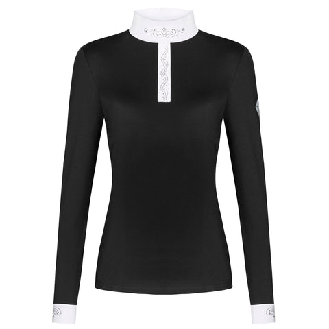 Fair Play Meredith Chic Turtleneck Show Shirt Black