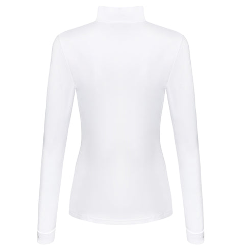 Fair Play Meredith Chic Turtleneck Show Shirt White