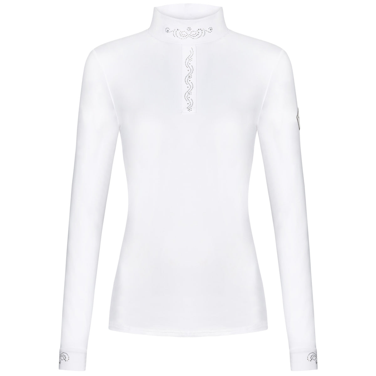 Fair Play Meredith Chic Turtleneck Show Shirt White
