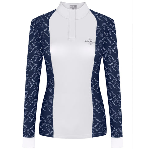 Fair Play Minna Long Sleeve Show Shirt Navy