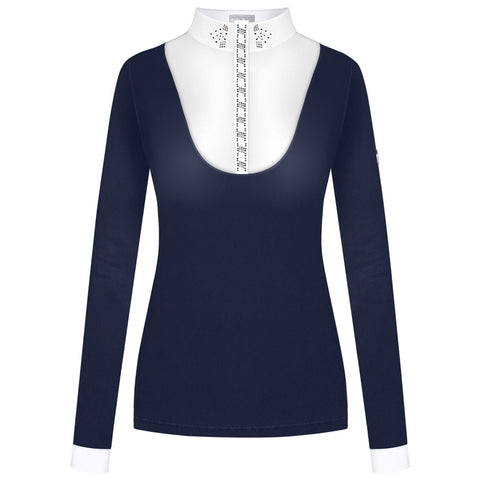 Fair Play Nicola Long Sleeve Show Shirt Navy