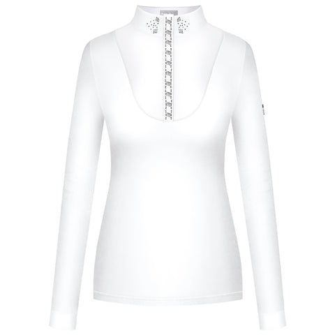 Fair Play Nicola Long Sleeve Show Shirt White