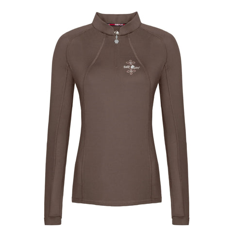 Fair Play Paula Long Sleeve Shirt Taupe Grey