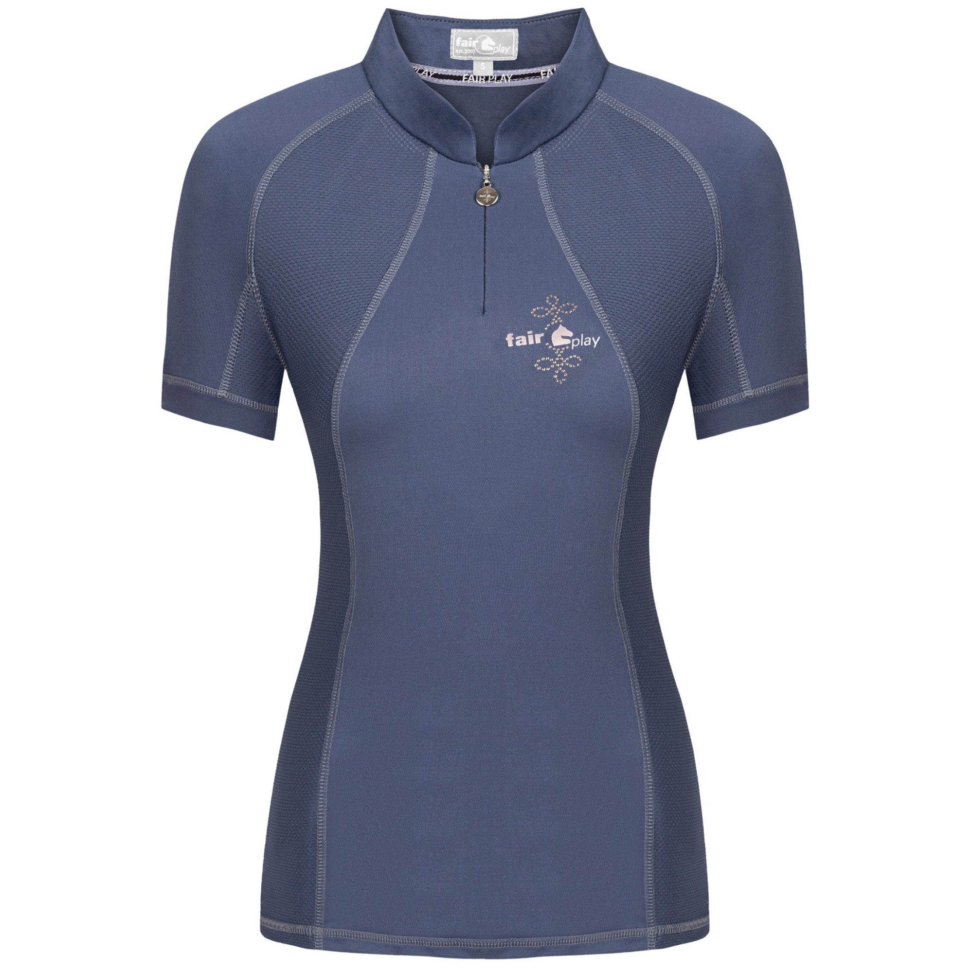 Fair Play Paula Short Sleeve Shirt Steel Blue
