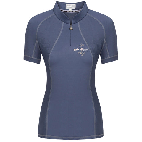 Fair Play Paula Short Sleeve Shirt Steel Blue