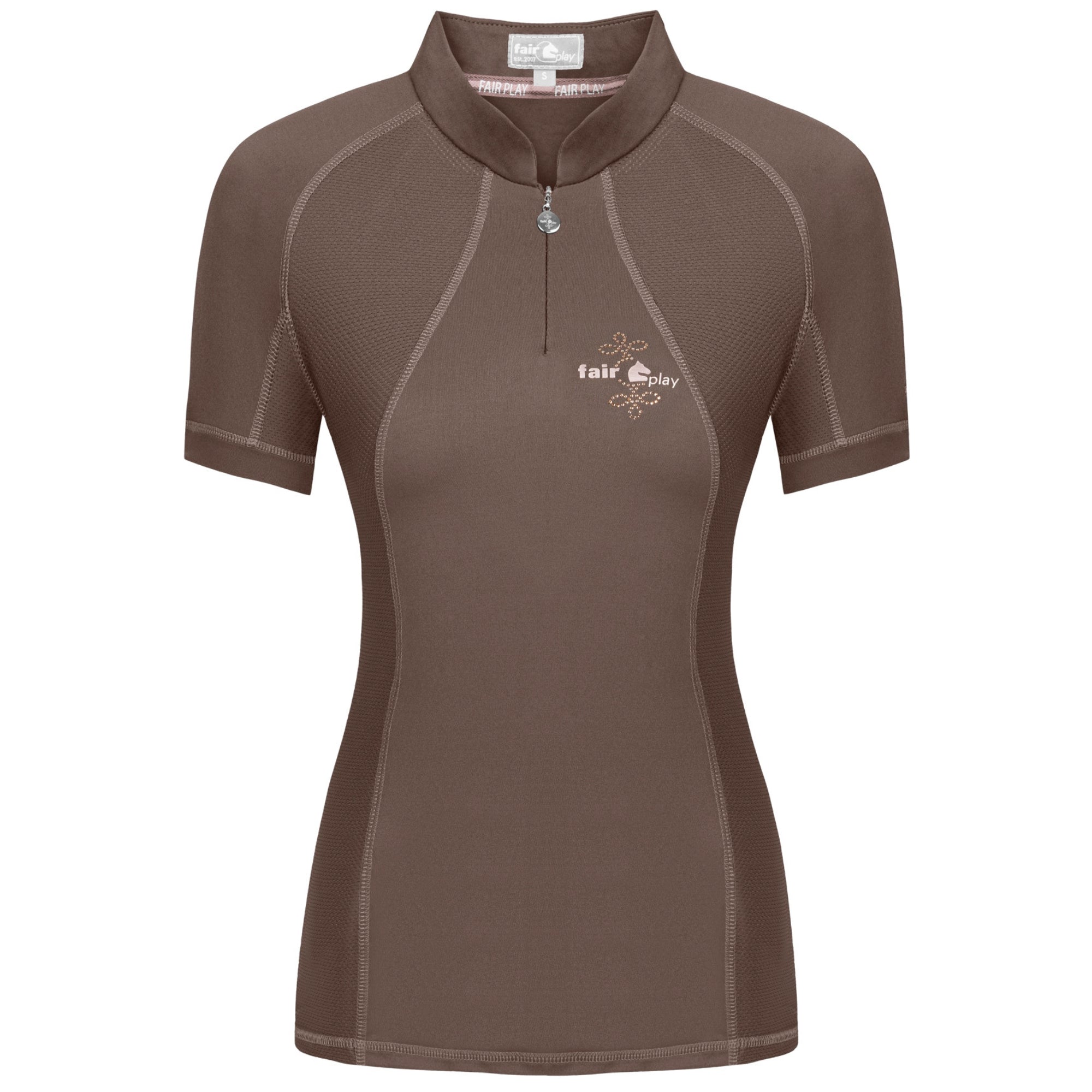 Fair Play Paula Short Sleeve Shirt Taupe Grey