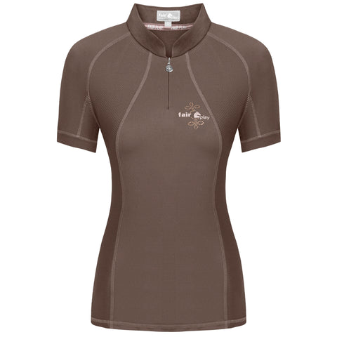 Fair Play Paula Short Sleeve Shirt Taupe Grey