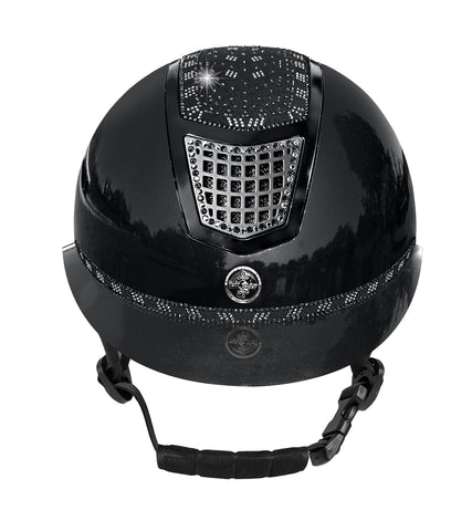 Fair Play Quantinum 2.0 W-V EOS Shiny Riding Helmet Black