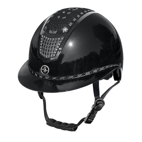 Fair Play Quantinum 2.0 W-V EOS Shiny Riding Helmet Black