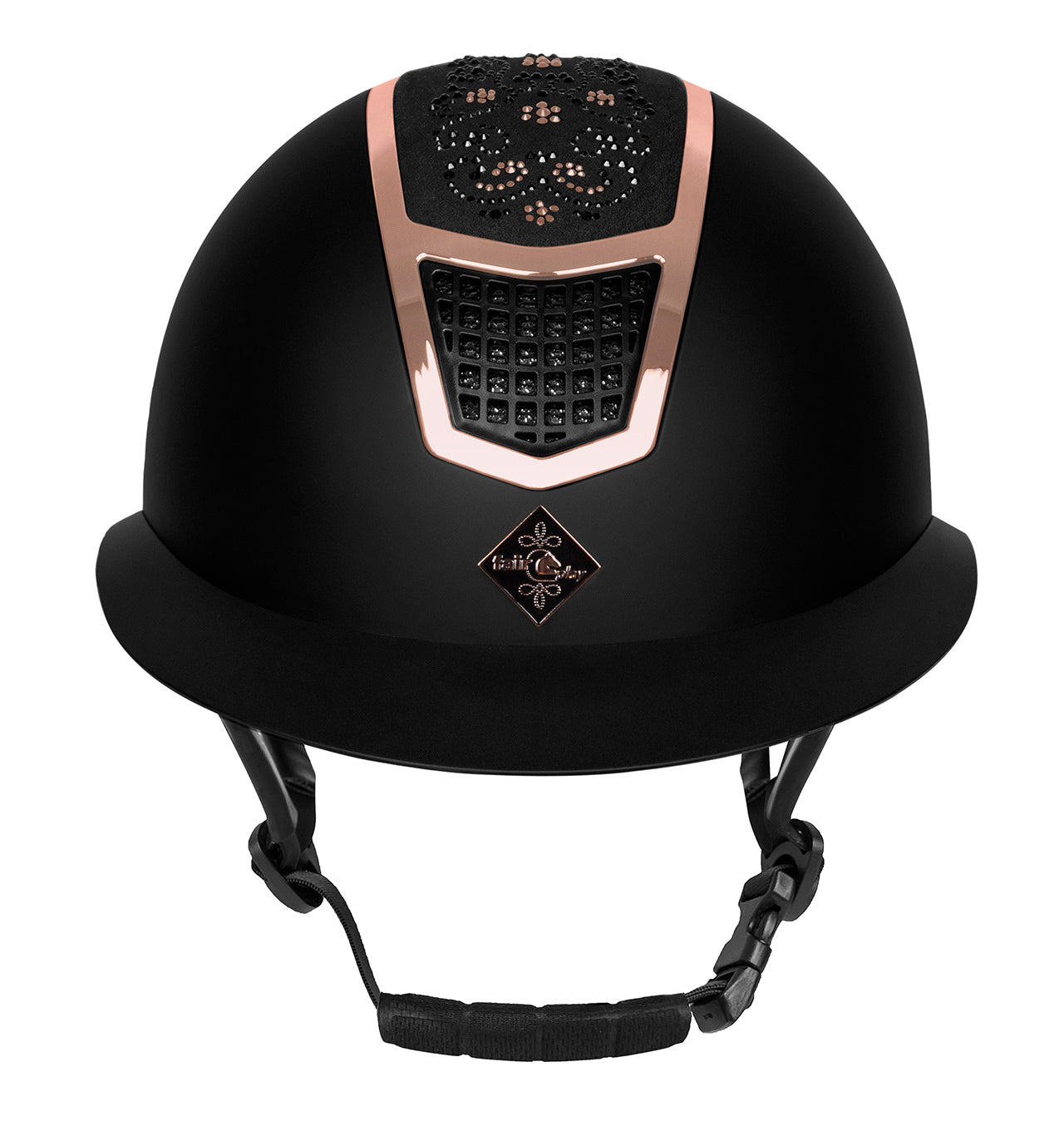 Fair Play Quantinum Chic Rosegold Riding Helmet Black