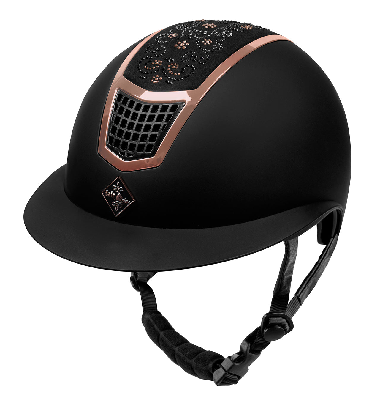 Fair Play Quantinum Chic Rosegold Riding Helmet Black