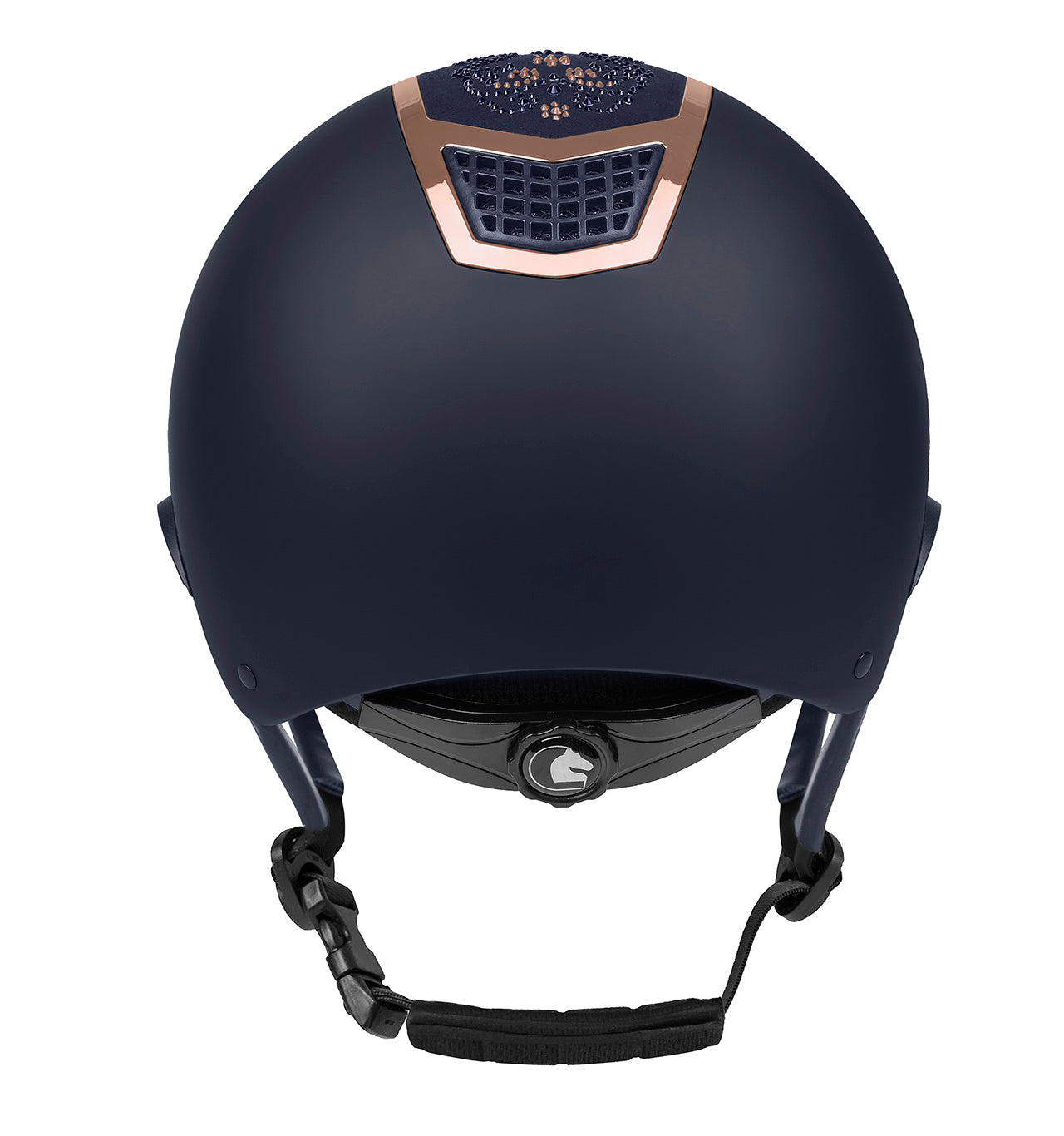 Fair Play Quantinum Chic Rosegold Riding Helmet Navy