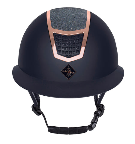 Fair Play Quantinum Eclipse Rosegold Riding Helmet Navy