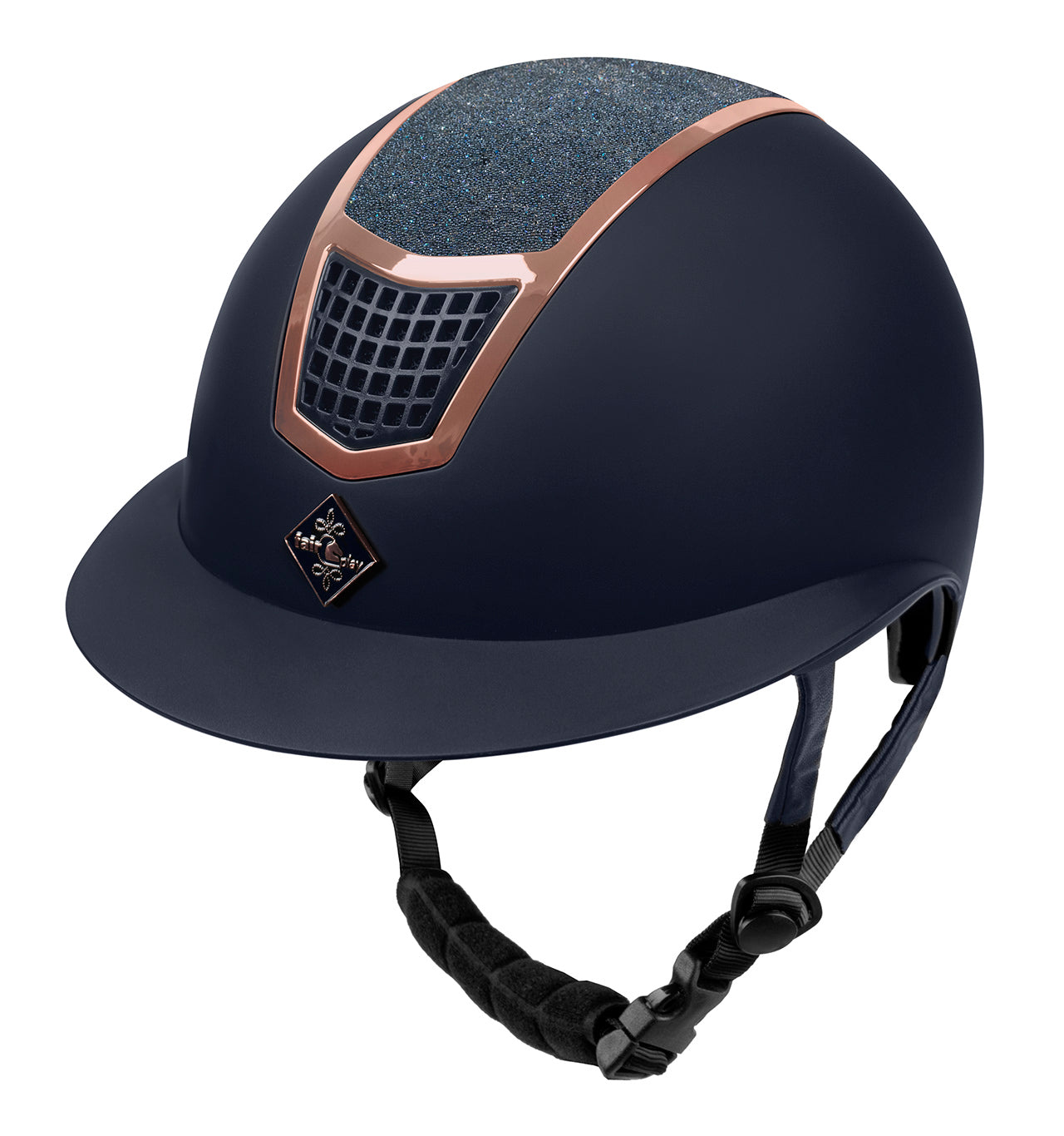 Fair Play Quantinum Eclipse Rosegold Riding Helmet Navy