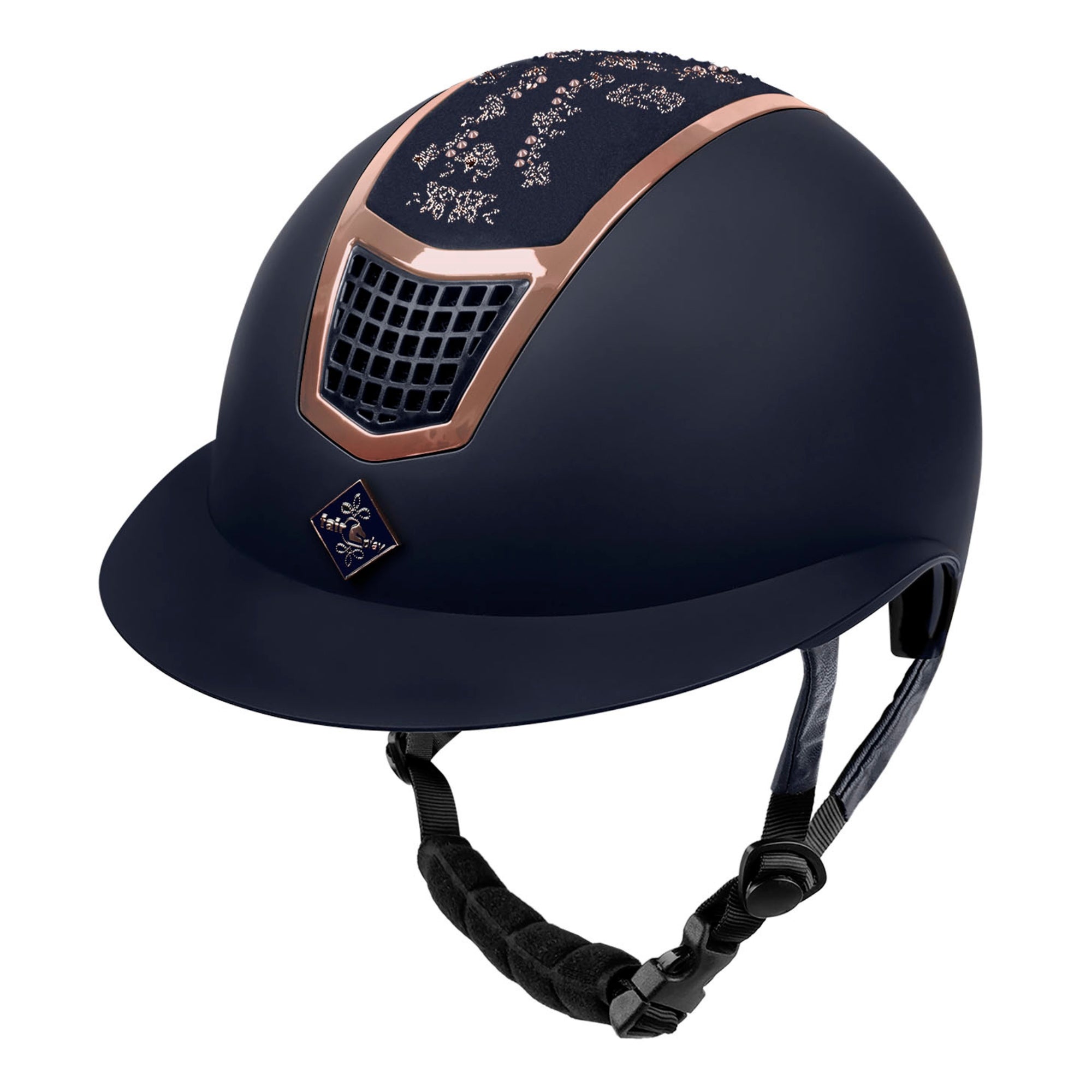 Fair Play Quantinum Fleur Rosegold Riding Helmet | Equestrian Diva