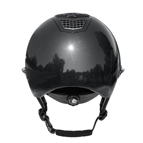 Fair Play Quantinum Spotlight Shiny Silver Riding Helmet